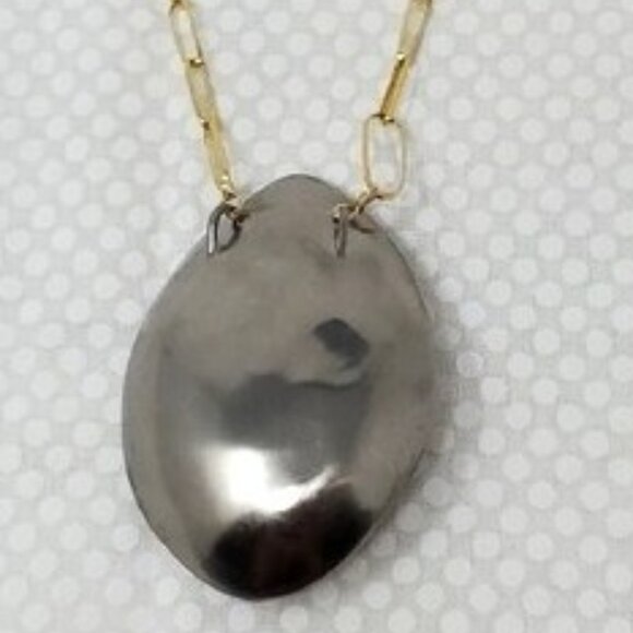 Alexis Bittar Gold Teardrop Pendant Necklace w/ Chain - Picture 5 of 9